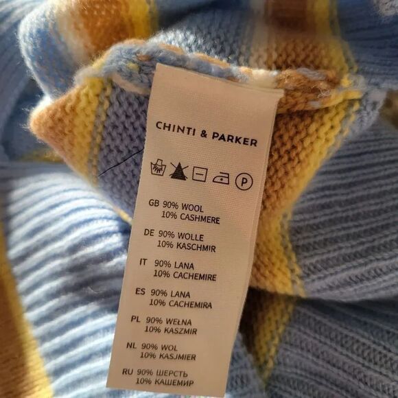 Chinti and Parker Jalisco Striped Wool & Cashmere Blend Sweater XS - Picture 8 of 8